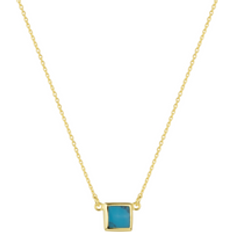 Turkos Halsband Spero London Square Sterling Silver Necklace