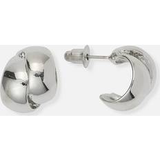 Montini Smycken Montini Silverfärgade Örhängen Bred C-Hoop 15 mm