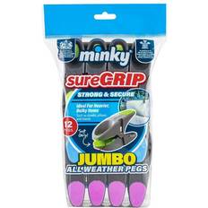 Minky Klädvård Minky Sure Grip Jumbo Pegs 12pk