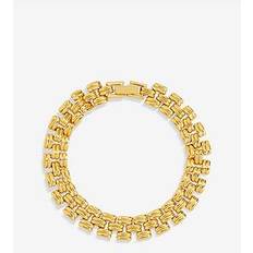 18k Bracelets Jon Richard 18ct Gold Plated Gate Chain Bracelet - Gold