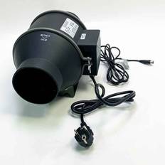 Rörfläkt 100 mm Intelligent Rörfläkt Kanalfläkt, Svart
