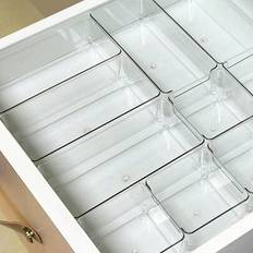 Plastic storage box Shein Drawer Desktop Cosmetics Storage Box, 2PCS/6PCS Combination Clear Plastic Drawer Organizer Set,Transparent Dresser Storage Box, Exquisite Storage Box Clear Storage Box