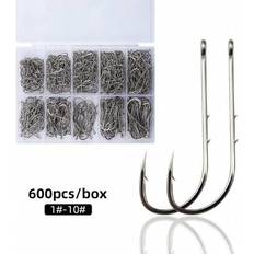 Fishing Equipment Shein 600pcs Barbed Long Shank Fishing Hooks