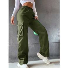 Shein Flirla Flap Pocket Side Cargo Trousers