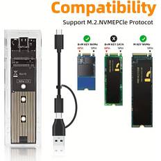 Temu M.2 NVMe Single SSD Case USB Type C