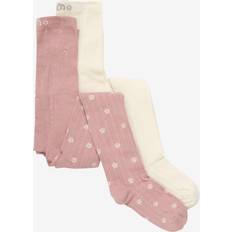 Blomstrede Undertøj Minymo Strømpebukser Ash Rose Med Mønster - Creme/Gammelrosa