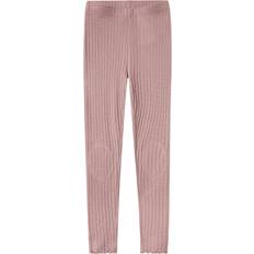 Pink - Træningstøj Leggings Name It Ribstrikket Leggings - Pink