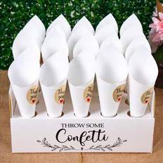 Shein White Kraft Paper Cone Holder Stand