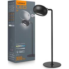 LED Skrivebordslampe Genopladelig Sort 3-step Neutral