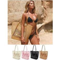 Women Beach Bags Shein Mesh Beach Bag Large Capacity Foldable - Beach
