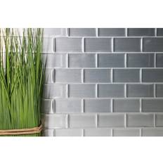 Silver Dekorplast Mosaik-Netzwerk Mosaik Självhäftande Vinyl Steel Subway 0.25 M² Dekorplast