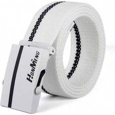 Golf Belts Shein Unisex Fashionable Leisure Canvas Belt - White