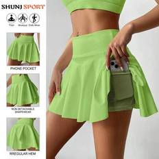 Sportswear Garment Skirts Shein High Waist White Tennis Skort 2 In 1 - White