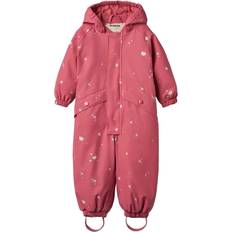 Pink Rain Overalls Children's Clothing Wheat Thermo Regenkombi Aiko Floating Flowers