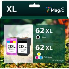 Remanufactured 62 XL Ink Cartridges Twin Pack - Black