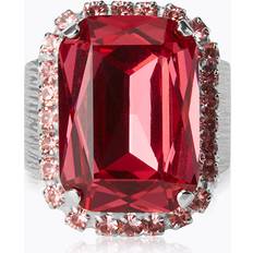 Caroline Svedbom Lydia Cocktailring Mulberry Red Light Rose Gold Rhodium - Mulberry Red Light Rose