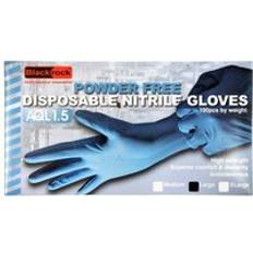 Black Disposable Gloves Blackrock Powder Free Disposable Nitrile Gloves - Blue