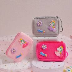 Yellow Coin Purses Shein Unicorn Flower Printed Short Plush Silicone Coin Purse - Cartoon