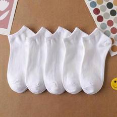 5XL Socks Shein Low Cut Boat Socks No Show - White