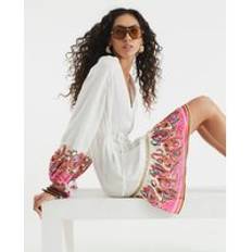 Paisley Swimwear River Island Womens Cream Paisley Print Beach Shirt Mini Dress