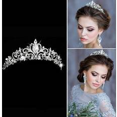 Crowns & Tiaras Kikidex Bridal Wedding Crown Tiara with Crystals