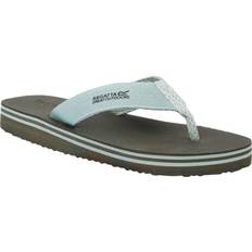 Mesh Flip-Flops Regatta Mens Rico Flip Flops - Dark Khaki Glacier Green