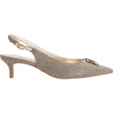 Context Bug Charm Pointed Slingback Courts - Bronze