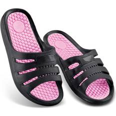 Comfort Waterproof Massaging Slide Sandals - Pink