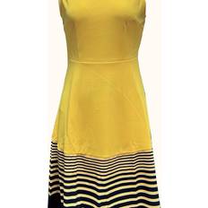 Temu Striped Sleeveless Flared Boat Neck Dress - Women's