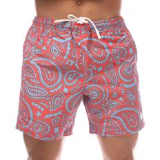 Paisley Badbyxor Marcelo Burlon Mens Paisley Swim Shorts - Red/Blue