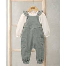 Grøn - Piger Øvrige sæt Mamas & Papas Baby Girls 2 Piece Embroidered Cord Set Green