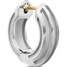 Sterling Silver Armory Hoop Earring 14mm - Sterling Silver