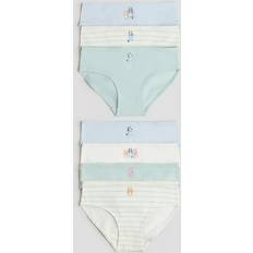 H&M Girls 7-Pack Cotton Briefs - Light Green/Bluey