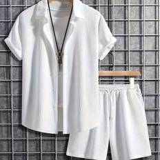 Men - White Suits Temu Men's Fashion Textured Suit