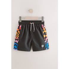 Återvunna material Badbyxor NEXT Black Checkerboard Printed Swim Shorts
