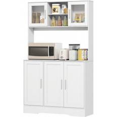 Homcom Küchenschrank Hochschrank Mit Arbeitsplatte Lagerschrank
