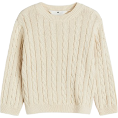 H&M Cable Knit Cotton Jumper - Light Beige (1236445001)