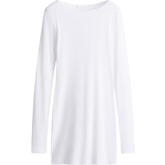 H&M Geripptes Minikleid - Weiß