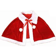 Red Capes & Ponchos Furtalk Women Girls Christmas Cape Velvet Warm Red Short