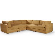 Brayden Studio Callianna Yellow Sofa 260cm 5 Seater