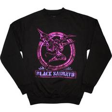Flare Jumpers Unisex Adult Neon Pink Henry Oversized Sweatshirt - Black