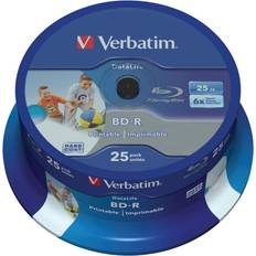 Optical Storage Verbatim BD-R 25GB 6x Spindle 25-Pack Wide Inkjet