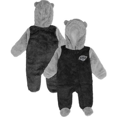 Fleece Overalls Children's Clothing Outerstuff Black Los Angeles Kings Game Nap Teddy Fleece Bunting Full-Zip Sleeper
