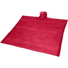 Adult Capes & Ponchos Bullet Unisex Disposable Rain Poncho With Pouch - Red