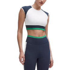 Lululemon Nulu Cropped Short Sleeve Shirt Retro Remix Set - White/Club Blue/Raceway Green