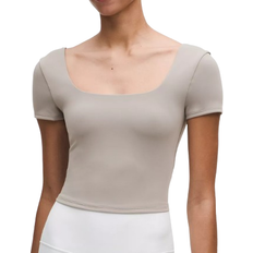 Lululemon Under SmoothCover Square-Neck T-Shirt - Warm Ash Grey