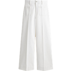 H&M Wide High Jeans - White