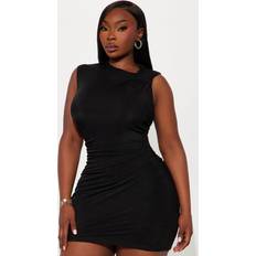 Fashion Nova Brianna Slinky Micro Mini Dress - Black