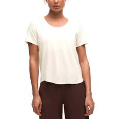 Lululemon Modal Silk Twist Back Short Sleeve Shirt - Light Ivory