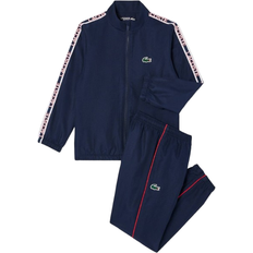 Lacoste Tracksuits Children's Clothing Lacoste Lightweight Diamond Taffeta Tennis Tracksuit - Navy Blue/Red